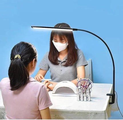 LED Desk Lamp with Clamp Stepless Dimming Modes 2700-6000K Office Desk WorkLight