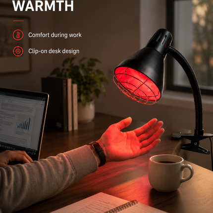 Infrared Heat Lamp 150W Red Light Therapy Clip On Adjustable Muscle Relaxation