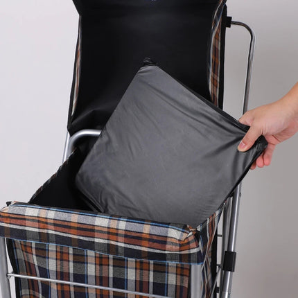 Folding Shopping Trolley Cart 4 Wheel With 60L Insulated Cooler Bag Portable