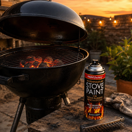 Stove Paint Spray 400ML Heat Resistant Matt Black