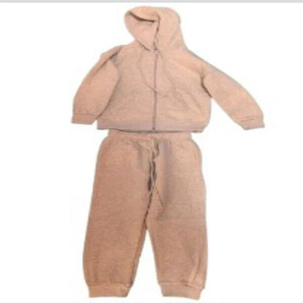 Hoodie Tracksuit For Unisex Kids Full Zip 2 Pcs School & Casual Sportswear Set