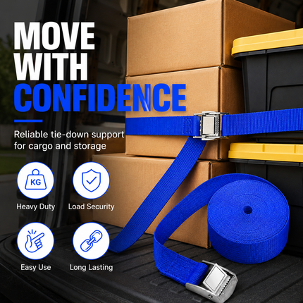 Ratchet Tie Down Strap 5m Heavy Duty Cargo Belt