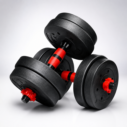 Adjustable Dumbbell Barbell Kettlebell 6 in 1 Weight Set Home Gym Workout  10KG