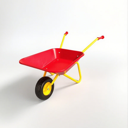 Metal Kids Wheelbarrow Garden Outdoor Construction Gardening Toys Play Tool