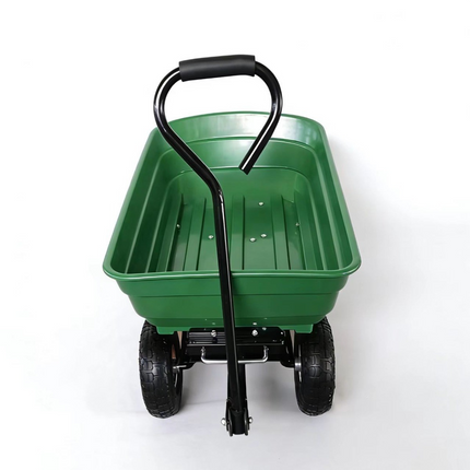 Garden Trolley Dump Cart Heavy Duty 300KG Tipping Wheelbarrow Truck Trailer 75L