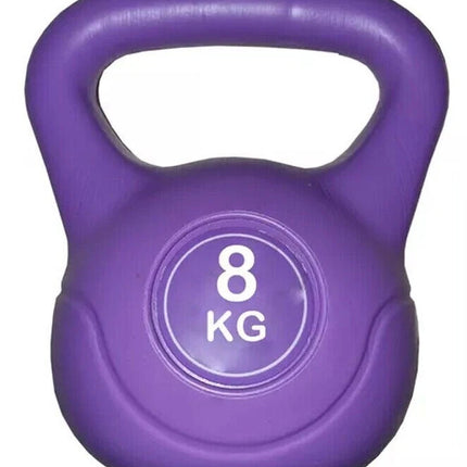 Vinyl Kettlebell Weight Set 4KG–20KG Cast Iron Gym Fitness Training Workout