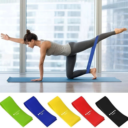 5-Pack Resistance Bands Loop Latex Fitness Exercise Yoga Workout Home Gym