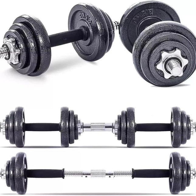 Cast Iron Dumbbell & Barbell Set – 50kg