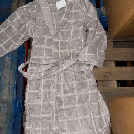Unisex Cotton Terry Bathrobe Soft Towel Gown Dressing Robe Men Women
