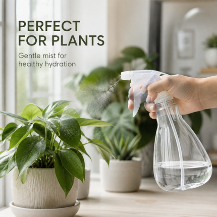 Trigger Spray Bottle 1L Empty Clear Sprayer for Salon Cleaning Plants Bottle