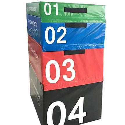 Soft Foam Plyometric Jump Box Set Stackable Gym Fitness Exercise Plyo Boxes