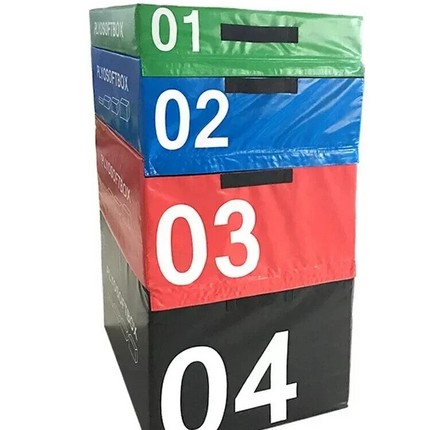 Soft Foam Plyometric Jump Box Set Stackable Gym Fitness Exercise Plyo Boxes