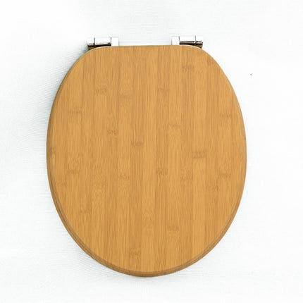 18" Universal Toilet Seat MDF Wooden Bathroom WC Easy Fit + Fittings Novelty