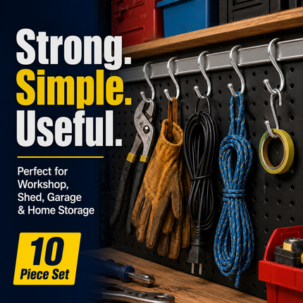 Stainless Steel S Hooks – Pack