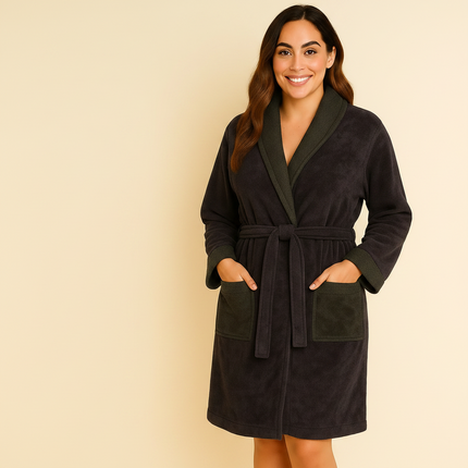 Cotton Terry Bathrobe – Anthracite