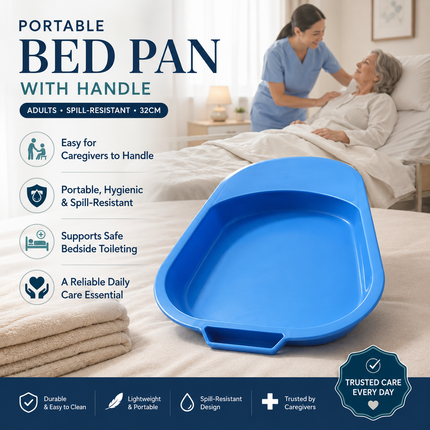 Unisex Bed Pan Elderly Disabled Bedridden Patients Spill Resistant Toilet Urinal