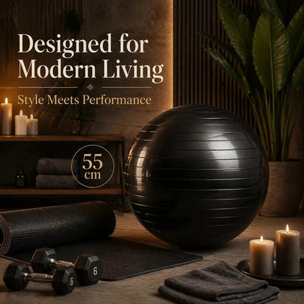55cm Fitness Exercise Ball Yoga Swiss Pregnancy Birthing Anti Burst With Pump