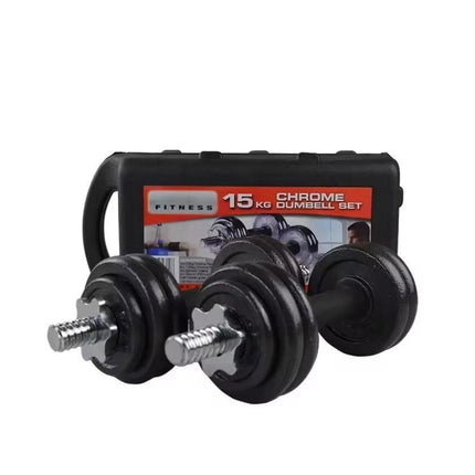 15-50kg Cast Iron Adjustable Dumbbell Weight Barbell Set for Men Women Home Gym Fitness Strength Training Muscle Building Exercise Equipment Indoor Workout