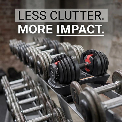 24kg Quick Dial Adjustable Dumbbell Set