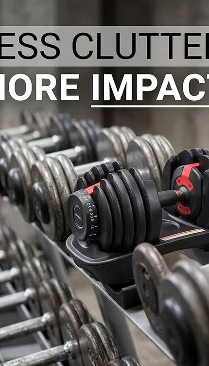 24kg Adjustable Quick Dial Dumbbell with Storage Tray