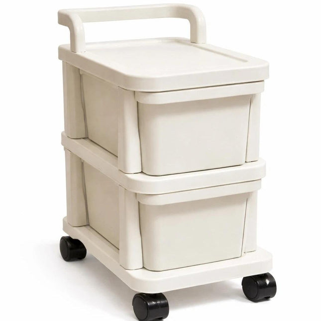 2 Tier Mobile Drawer Storage Trolley with Wheels