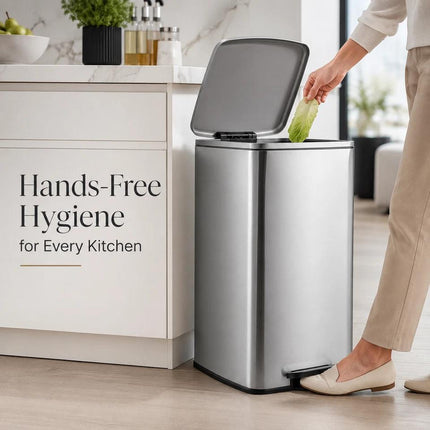 50L Stainless Steel Pedal Bin