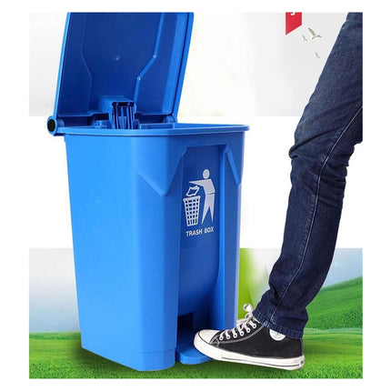 50L Blue Pedal Bin – Hands-Free Recycling Waste Bin for Kitchen, Home & Office, Durable Easy-Clean Rubbish Bin