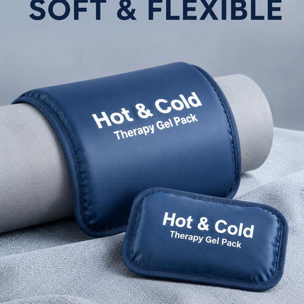 Reusable Hot Cold Gel Pack with Adjustable Strap Microwaveable Freezable Ice Pack for Pain Relief Use