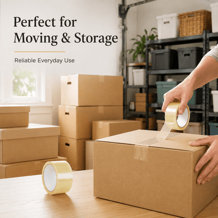 Parcel Packing Tape Strong Adhesive Box Sealing Tape 48mm × 66m for Moving Storage & Shipping
