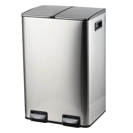 Stainless Steel Pedal Bin – Multi Compartment Recycling Waste Bin