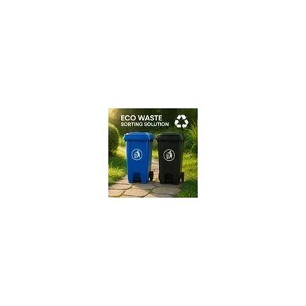 Outdoor Wheelie Bin Trash Can 100L/120L EN840 Large Rubbish Waste Dustbin