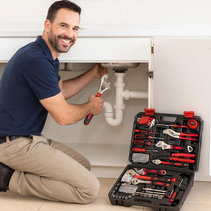 325pcs Professional Tool Kit Hand Tool Set Household Workshop DIY Repair Tools Complete Mechanics Home Maintenance Portable Storage Case for Electrician Plumber Technician Use