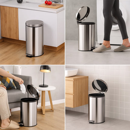 12L Stainless Steel Pedal Bin