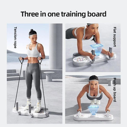 Multifunctional Push Up Board with Resistance Bands, Adjustable Handles Portable Home Gym Workout Equipment for Chest, Shoulders, Arms, Back and Full Body Strength Training Fitness Exercise System