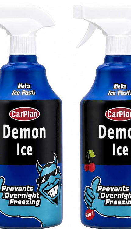 1L Car Demon Ice Spray Fast Acting Frost Ice Remover & Preventer for Frozen Windscreens Windows Cherry Scent Winter