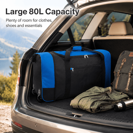 80L Rolling Duffle Bag
