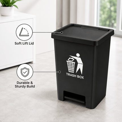 Recycling Pedal Bin 50L/80L, Large Capacity Kitchen & Office Waste Bin with Lid, Hands-Free Rubbish Trash Can for Home, Workplace and Commercial Use