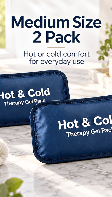 2 Pack Medium Reusable Hot & Cold Gel Packs for Shoulder Knee Back Elbow Ankle