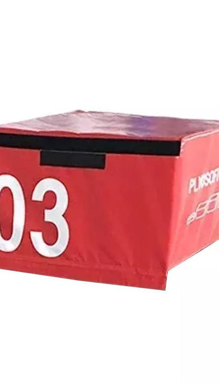 Plyometric Jumping Box Red Soft Stackable Fitness Gym Exercise Plyo Box 45cm