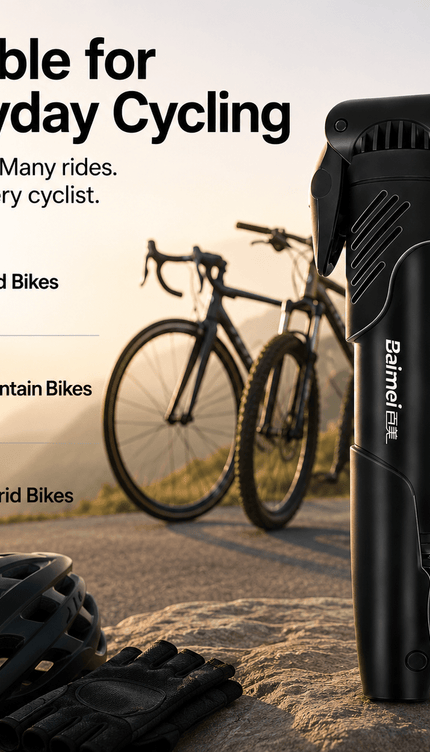 Compact Bicycle Hand Pump 120 PSI for Presta & Schrader Valves