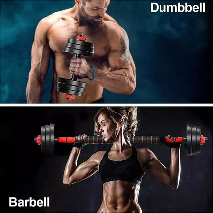 20kg Adjustable Dumbbell & Barbell Set