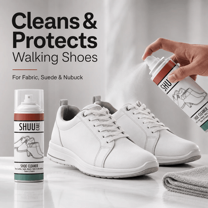 SHUU Shoe Cleaner Spray Leather Suede Waterproofing Deep Boot Cleaner 250ML for Trainers Shoes Boots Sneaker Care Stain Removal & Protection Spray