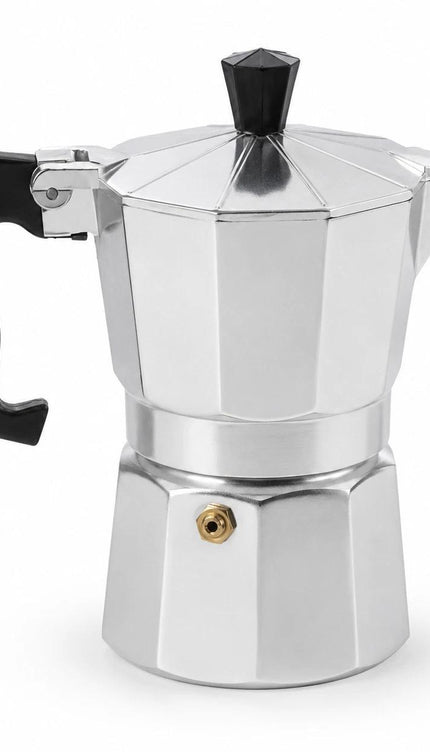 Moka Pot Stovetop Coffee Maker 100ml 2 Cup Aluminium Espresso Style Brewer for Ground Coffee, Compact Latte Coffee Pot for Home Kitchen Travel
