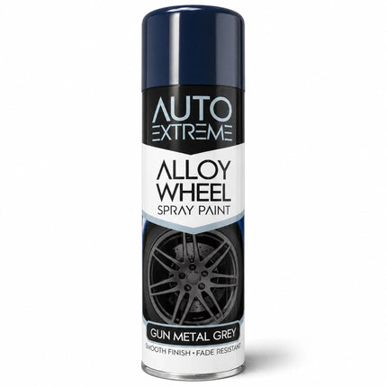 Alloy Wheel Spray Paint Gun Metal Grey Aerosol 300ml Quick Dry Car Wheel Paint Smooth Durable Fade Resistant Finish Automotive Pack of 1 or 2