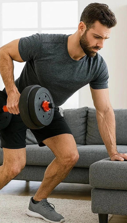20kg Adjustable Dumbbell Barbell & Kettlebell Set