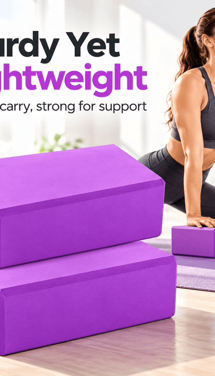 20 pcs Yoga Blocks, Lightweight Non-Slip Foam Yoga Bricks with Supportive Cushioning for Pilates, Stretching, Meditation, Home Workouts and Gym Exercise, for Men and Women, Blue, Purple, Black or Pink