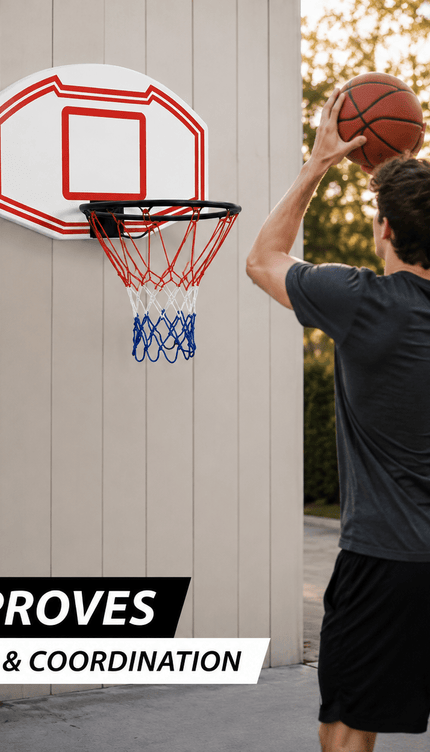 Large Wall Mounted Basketball Hoop with Backboard and Rim, Indoor Outdoor Basketball Practice and Shooting Set