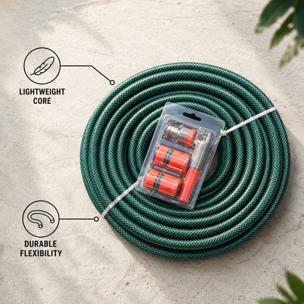 50M Extendable PVC Garden Hose Pipe, Strong Flexible Lightweight Watering Hose for Lawn, Plants, Car Washing, Patio Cleaning and Outdoor Use