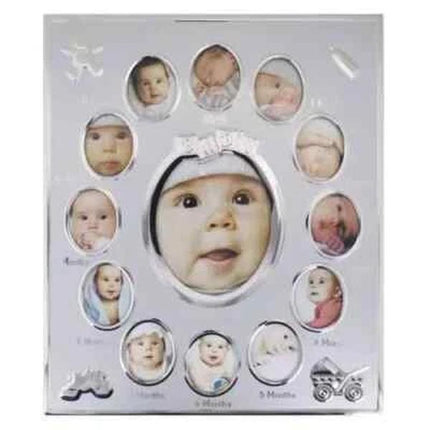 Baby 12 Month Milestone Photo Frame – 13 Photo Keepsake Frame