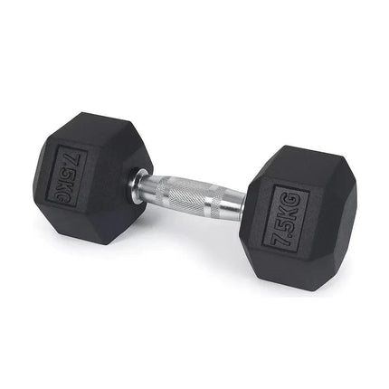 Hex Dumbbells Set Rubber Encased Anti Roll Hand Weights with Knurled Grip Handle for Home Gym Fitness Strength Training Weight Lifting Workout Equipment